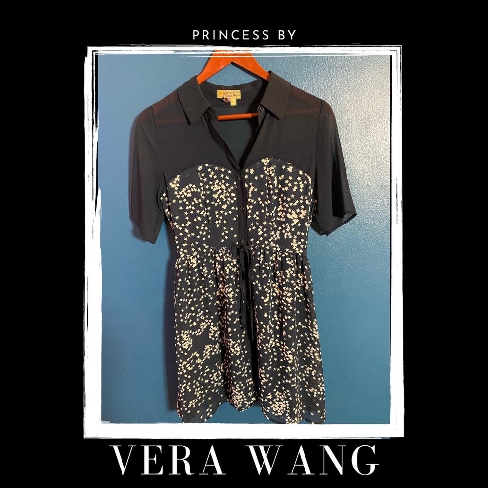 Vera Wang Princess Juniors Navy Dress with Stars
